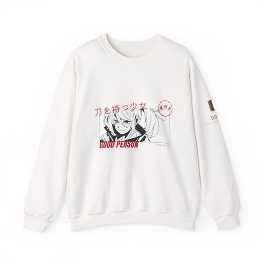DORS Anime Girl "Good Person" Crewneck Sweatshirt — LIMITED EDITION