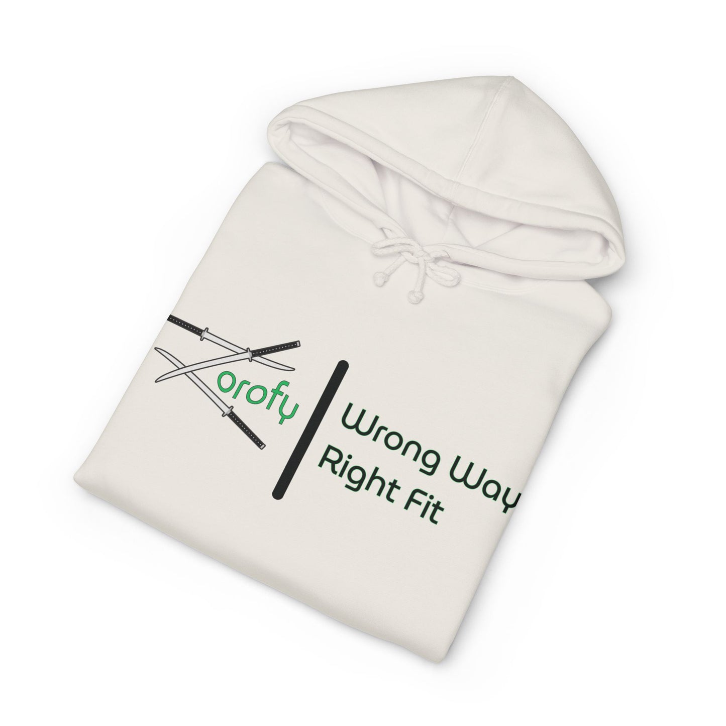 Hoodie — “Nothing… Happened.” Graphic Pullover (Wrong Way, Right Fit Logo)