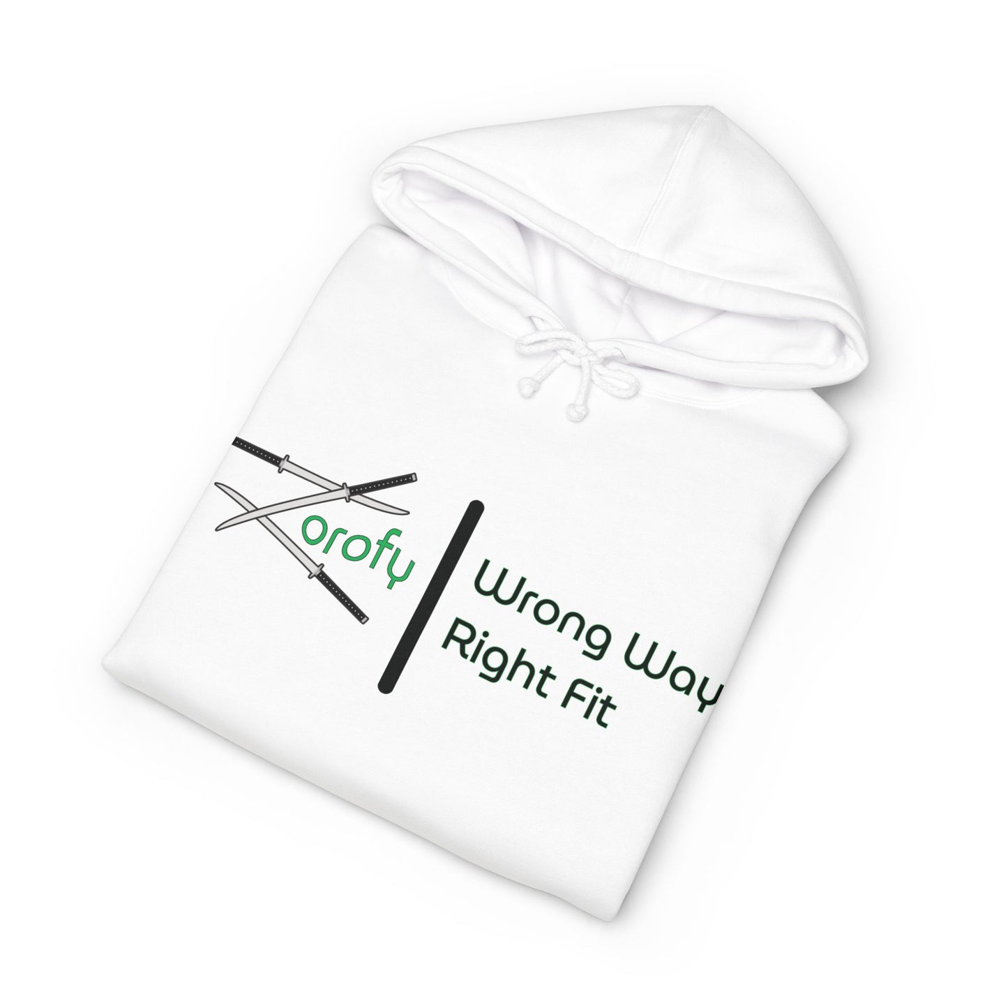 Hoodie — “Nothing… Happened.” Graphic Pullover (Wrong Way, Right Fit Logo)