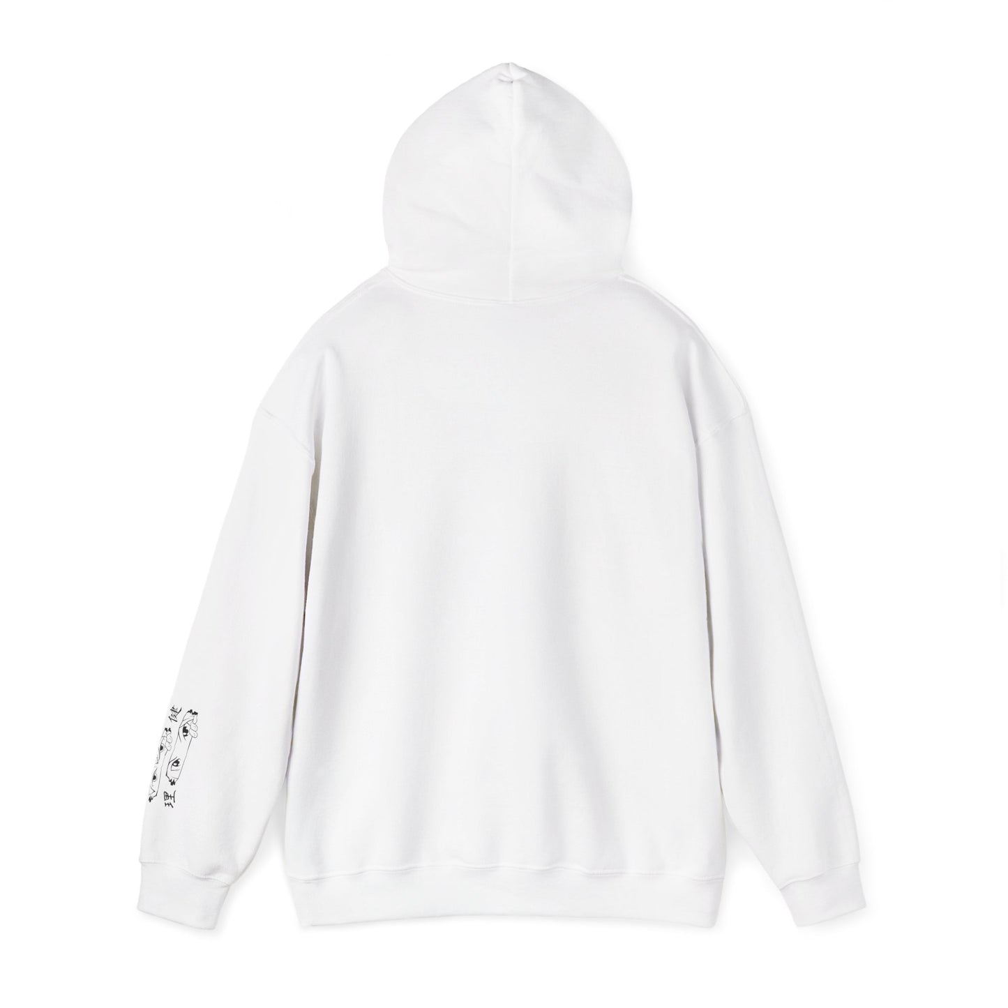 DORS —Unisex Anime Eyes Hoodie  —Minimal Monochrome Japanese Kanji Streetwear