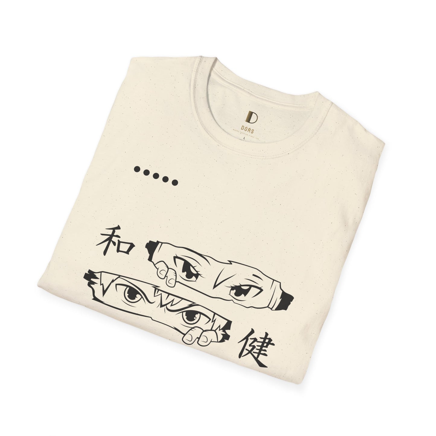 DORS —Unisex Anime Eyes Graphic T‑Shirt — Japanese Kanji Design