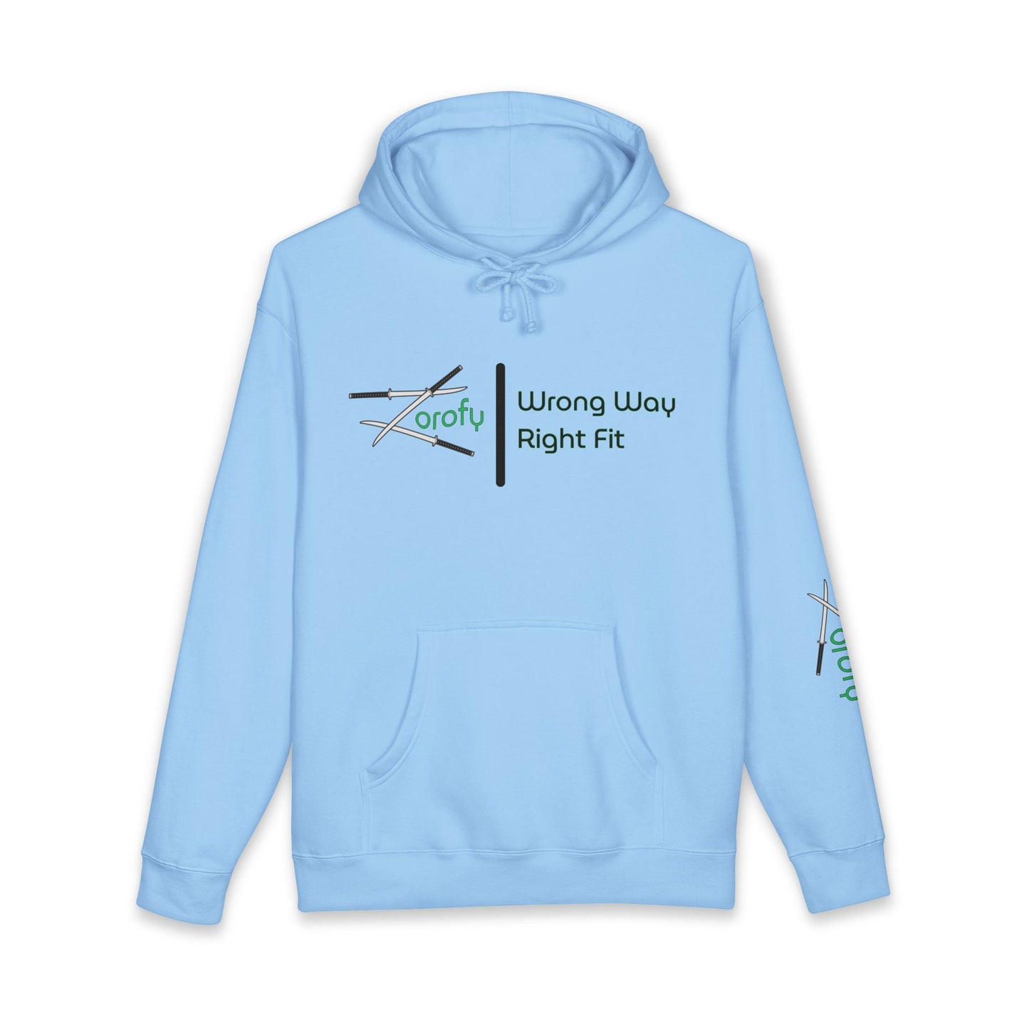 Hoodie — “Nothing… Happened.” Graphic Pullover (Wrong Way, Right Fit Logo)