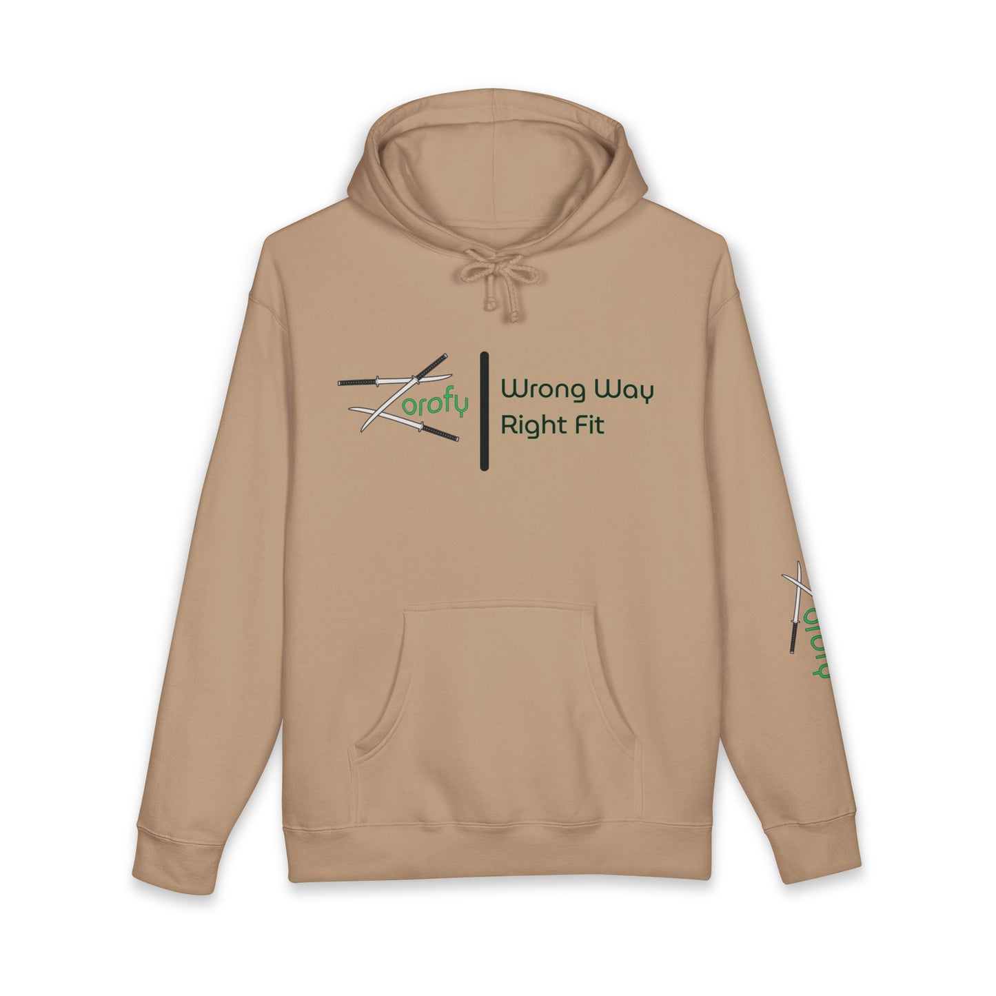 Hoodie — “Nothing… Happened.” Graphic Pullover (Wrong Way, Right Fit Logo)