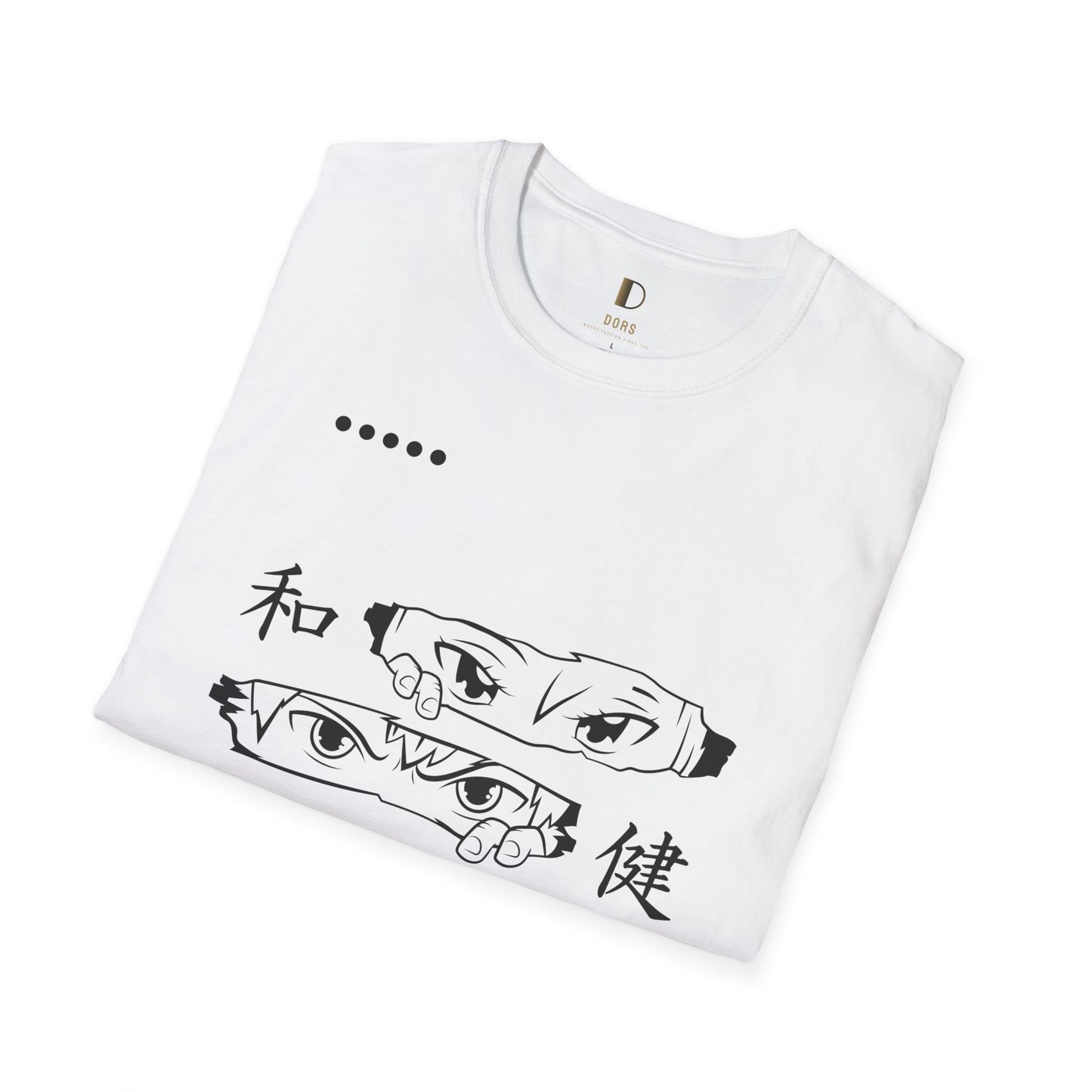 DORS —Unisex Anime Eyes Graphic T‑Shirt — Japanese Kanji Design