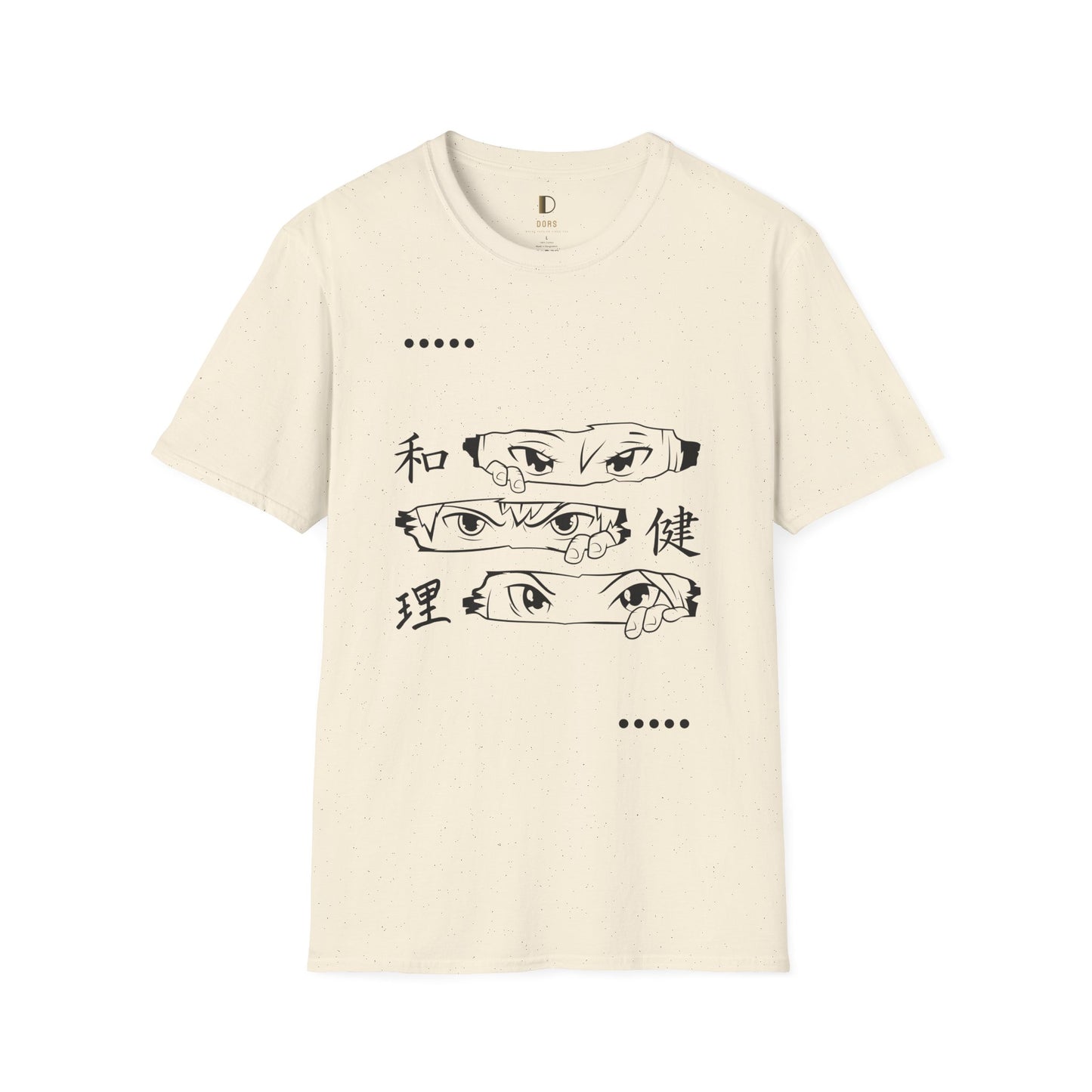 DORS —Unisex Anime Eyes Graphic T‑Shirt — Japanese Kanji Design