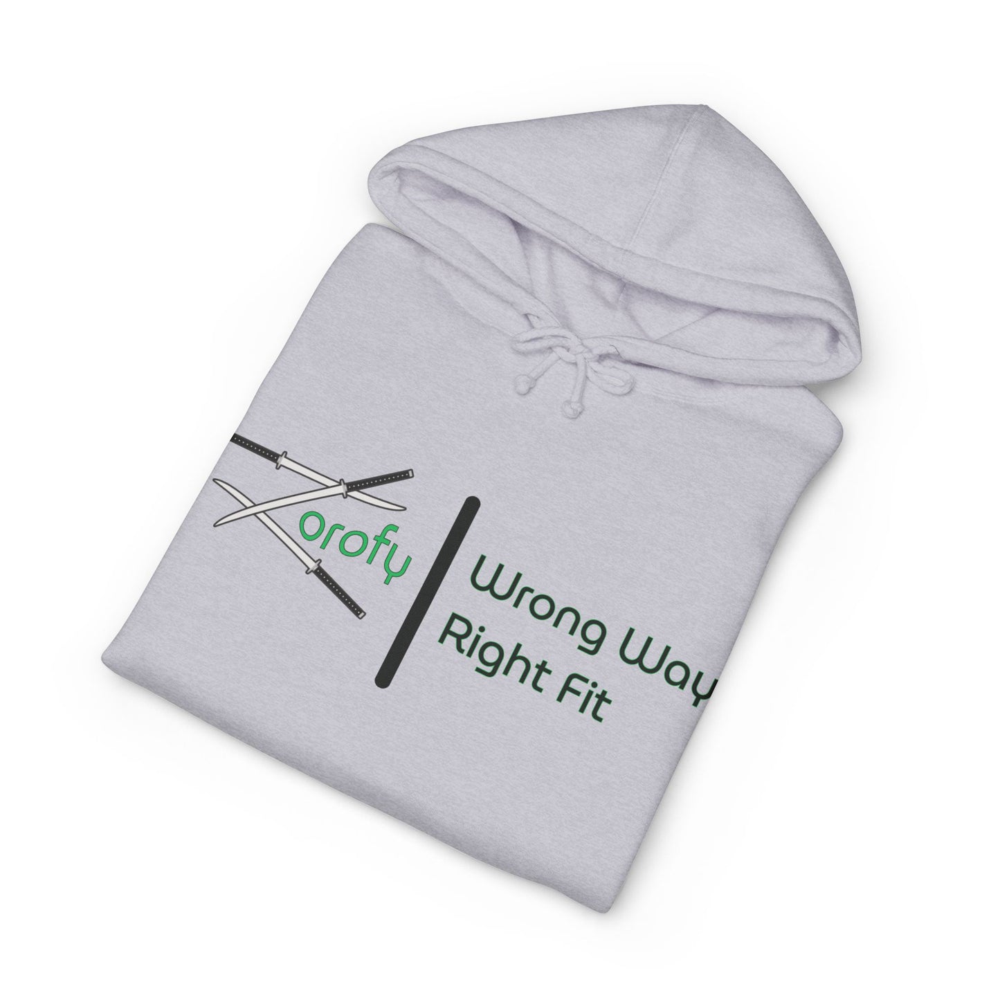 Hoodie — “Nothing… Happened.” Graphic Pullover (Wrong Way, Right Fit Logo)