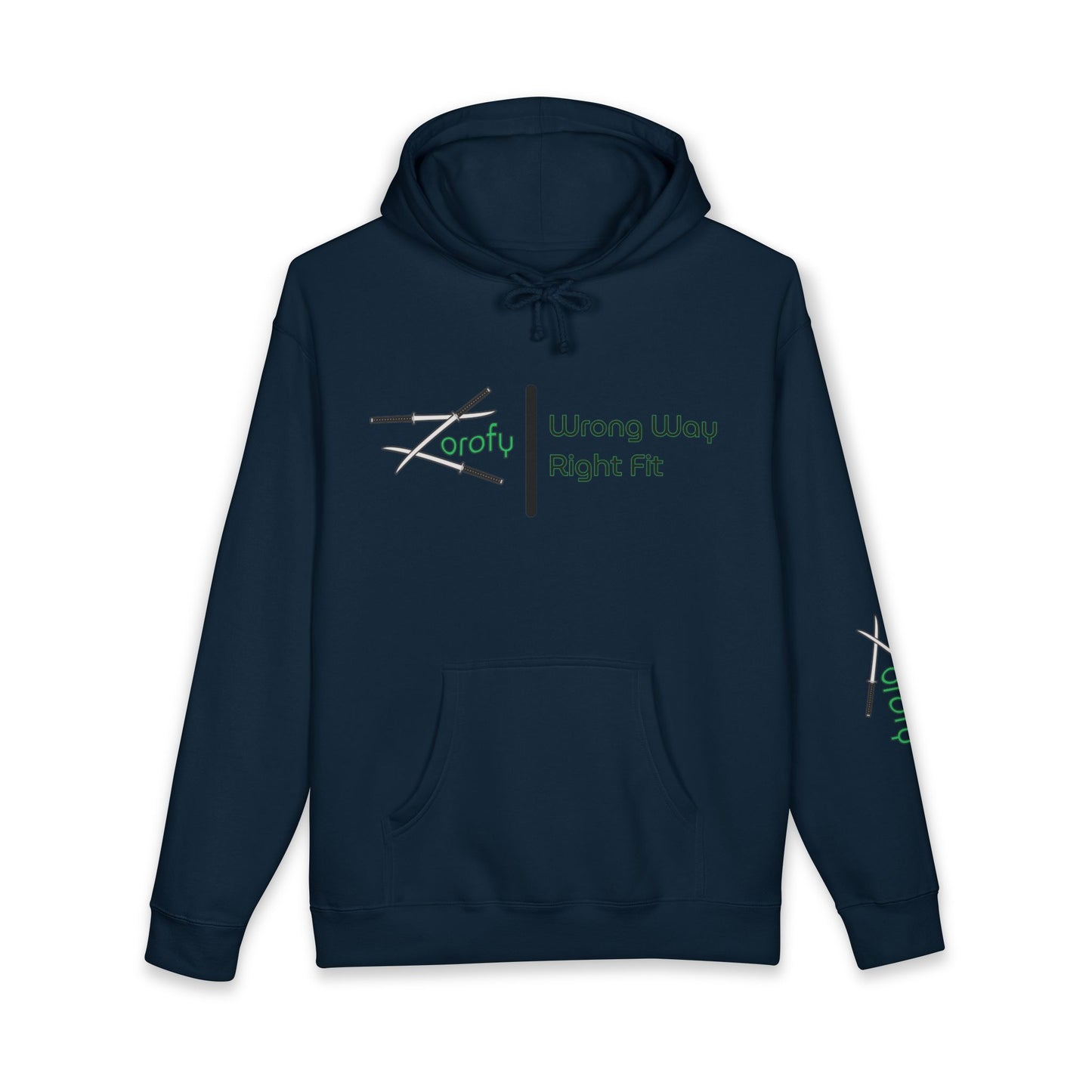 Hoodie — “Nothing… Happened.” Graphic Pullover (Wrong Way, Right Fit Logo)