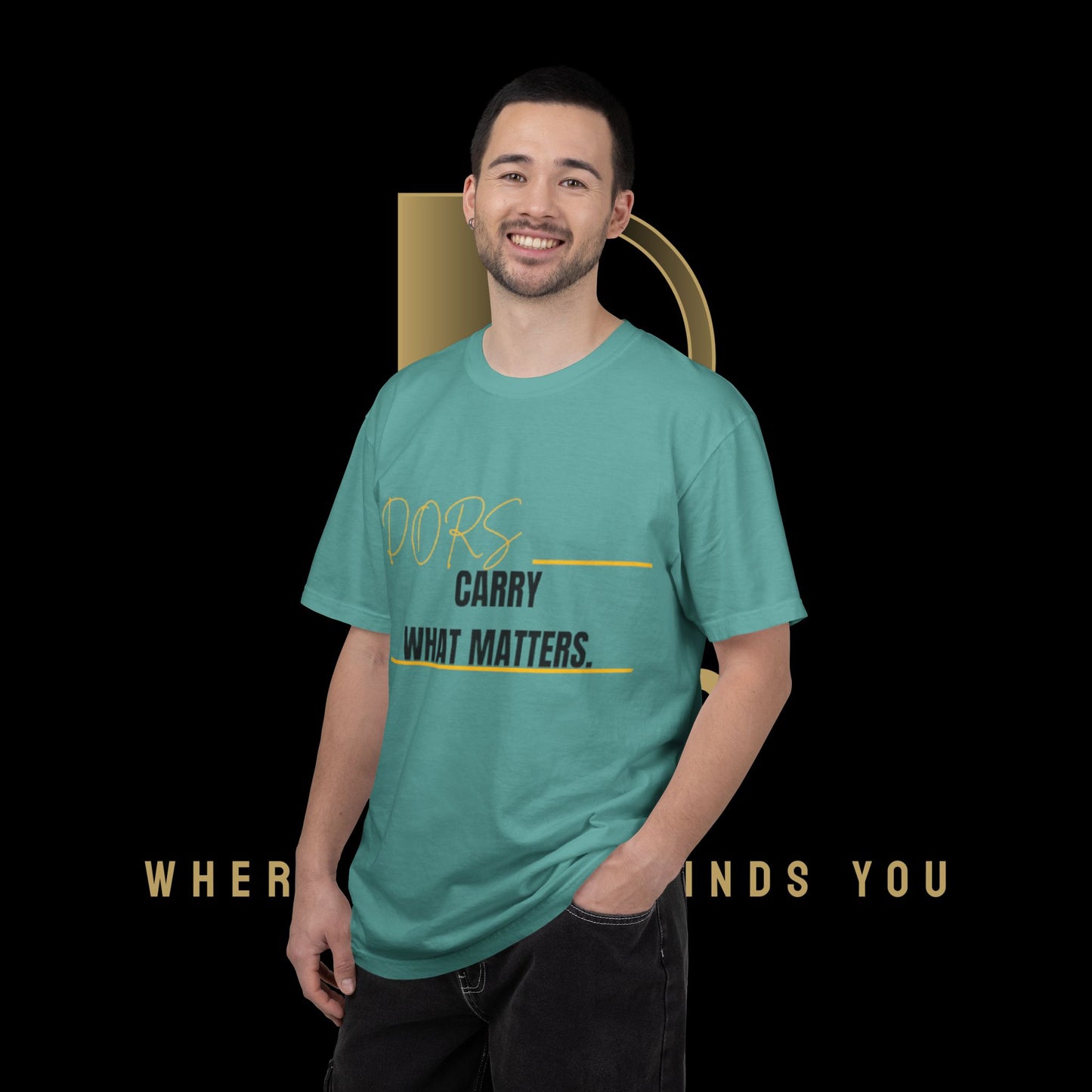 DORS T-Shirt — "Carry What Matters" Minimalist Graphic Tee