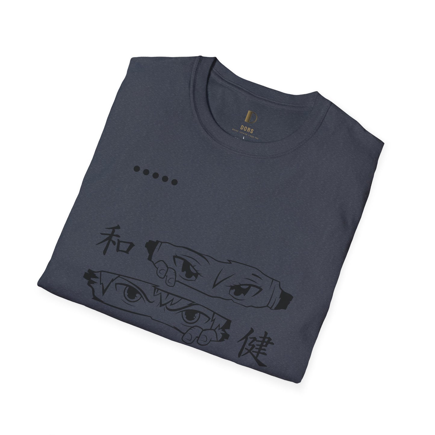 DORS —Unisex Anime Eyes Graphic T‑Shirt — Japanese Kanji Design