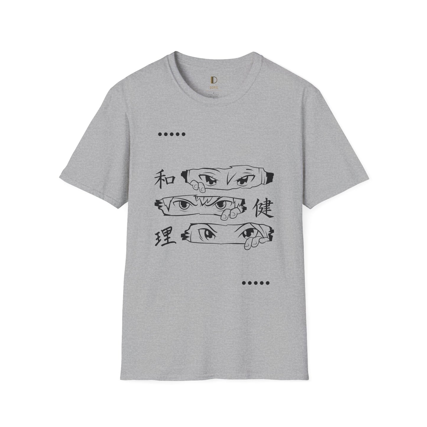 DORS —Unisex Anime Eyes Graphic T‑Shirt — Japanese Kanji Design