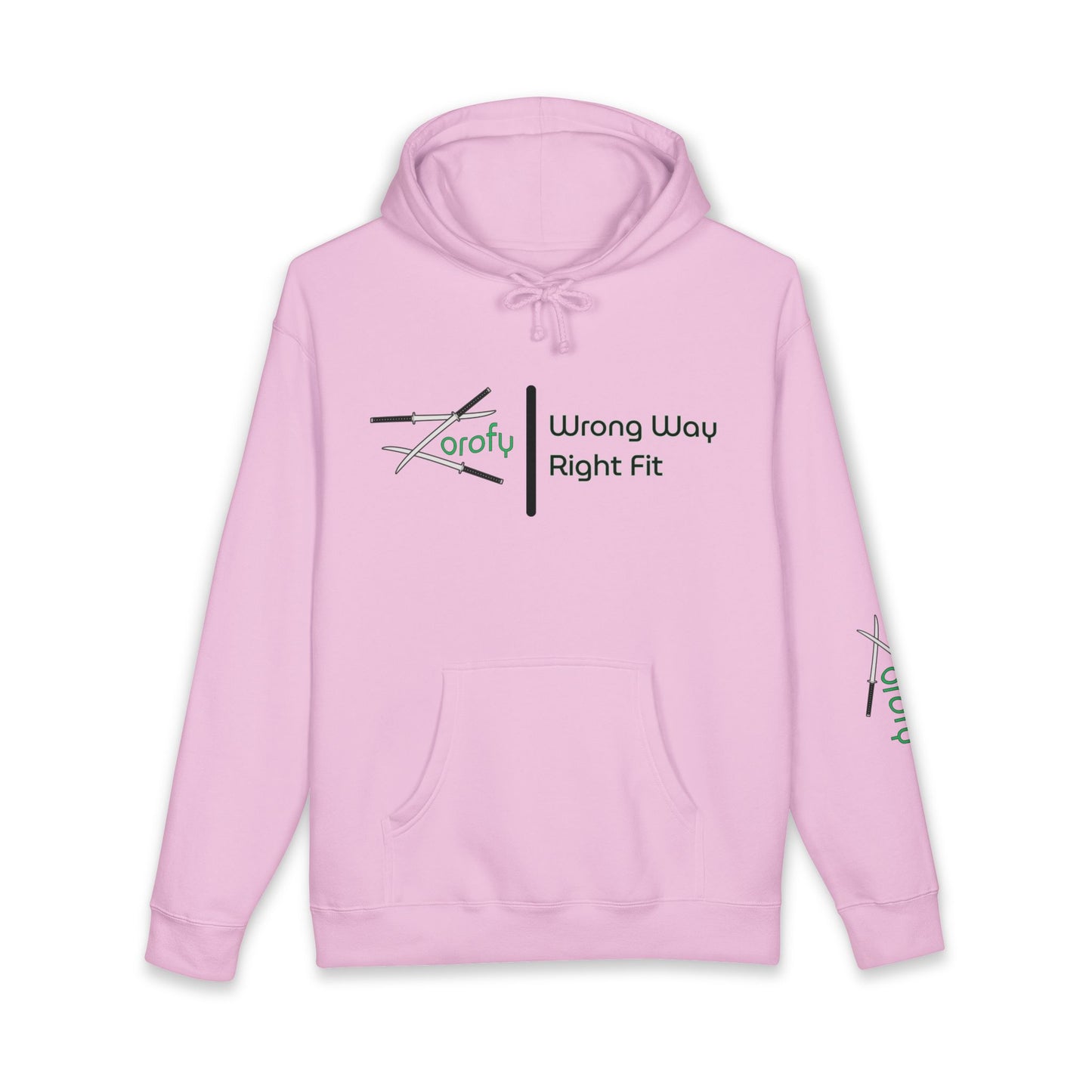 Hoodie — “Nothing… Happened.” Graphic Pullover (Wrong Way, Right Fit Logo)